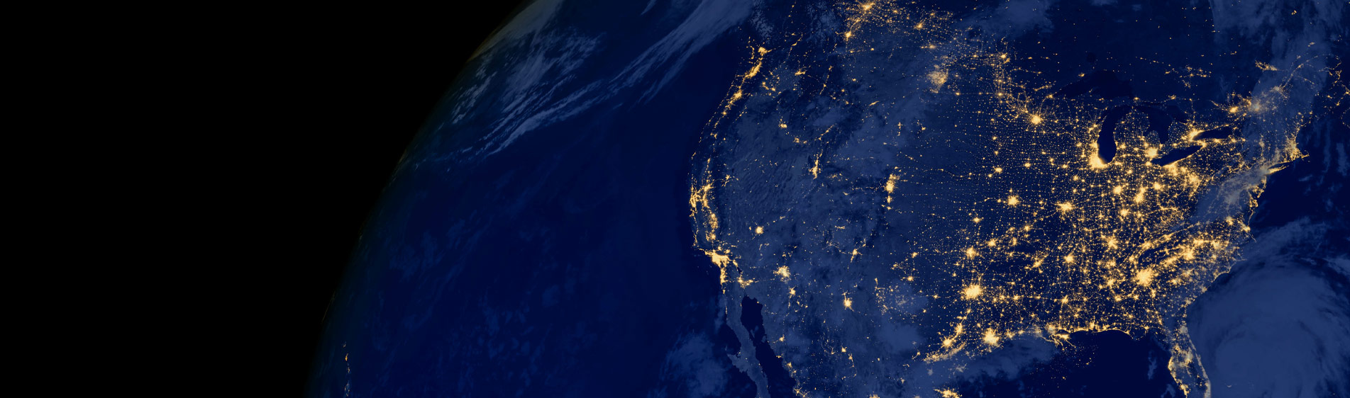 Night view of planet Earth